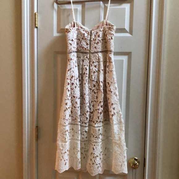 Lulu's Pinnacle of Prestige Ivory Lace Midi Dress M - Picture 14 of 15